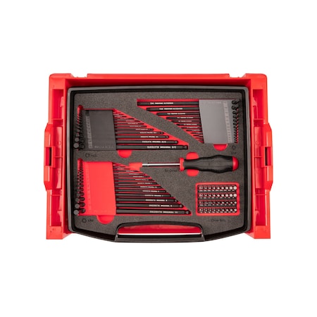 Tekton L-Key and Bit Driver Set w/Open Top Drawer, Rack (0.050 - 3/8 ", 1.3 - 10 mm, No. 1 - 3, T7 - T30) OLB94801
